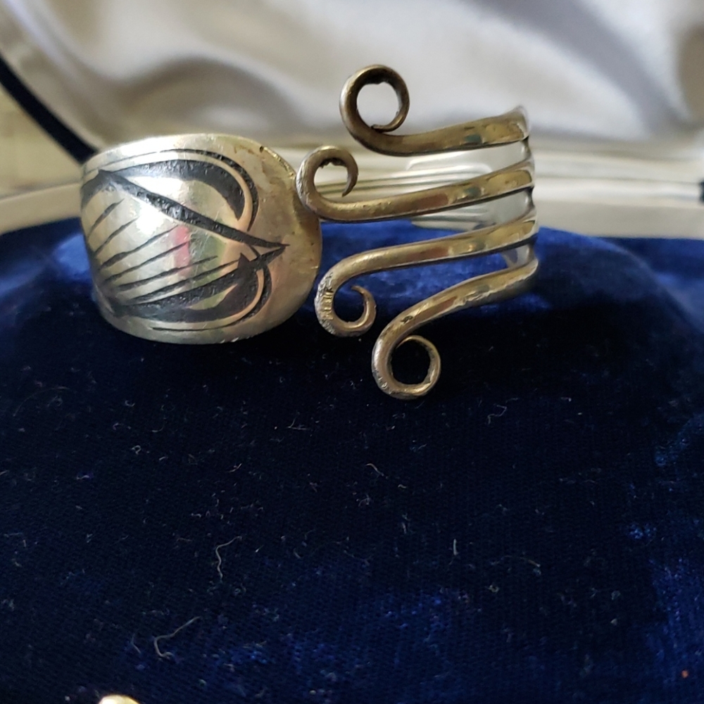 Vintage stainless steel fork bracelet
